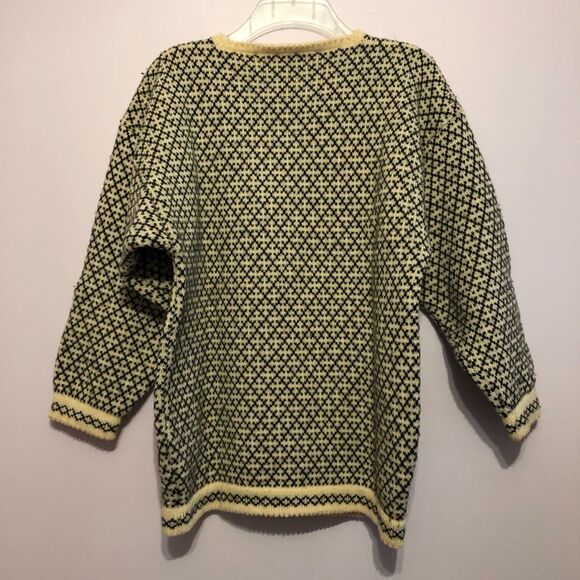 VTG Telemark Folk Art Wool Pullover Sweater Nordic Scandinavian Yoke Knit Jumper - Picture 6 of 12